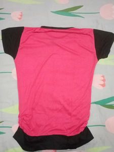 Pink &amp; Black Graphic Tee