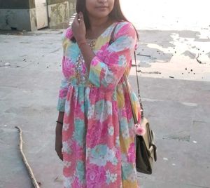 Floral Print Anarkali Kurta
