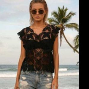 Elegant Black Lace Top