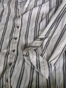 Striped Button-Down Top