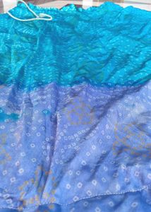 Blue &#34;Gopi&#34; Skirt with FREE Tie-Dye Dupatta!