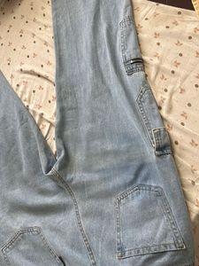 Light Blue Wash Cargo Jeans
