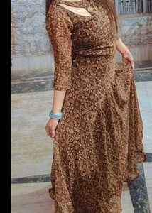 Long Ethnic Gown For Wedding Purpose.