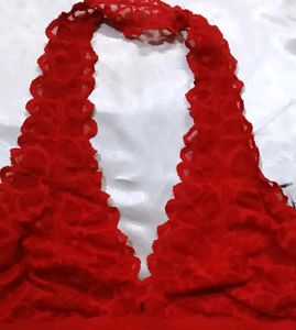 Red Halter Bra