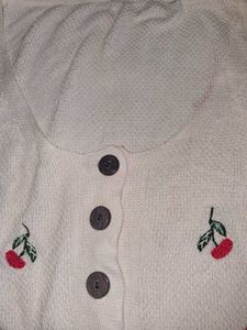 Cute Cherry Print Crop Top