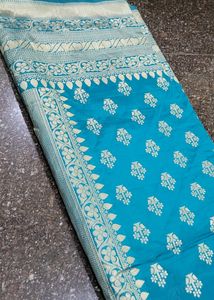 New Sea Green Color Saree Without Blouse