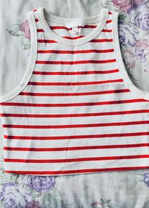Red and White Striped Tank