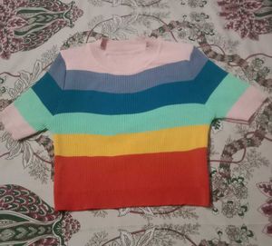 Rainbow Striped Top