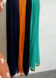 4Colorful Dupatta Set &amp;1 top&amp;1plazzo