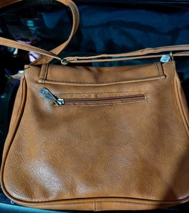 Vintage Brown Leather Shoulder Bag
