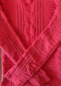 Coral Cable Knit Sweater