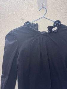 Frilly Black Top