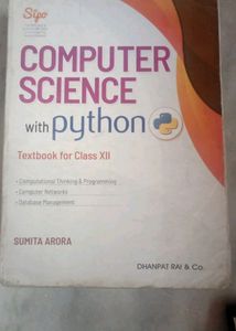 Class 12 Computer Science With Python Sumita Arora