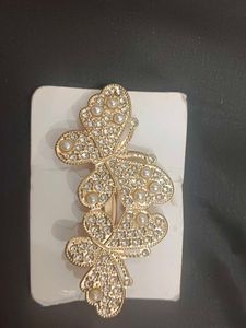 Butterfly Hair Clip with Pearls