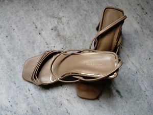 Elegant Nude Heeled Sandals