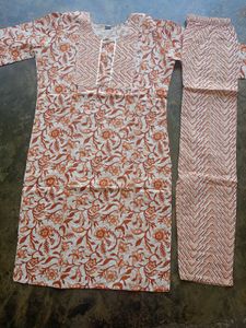 New Cotton Kurta-pant Set