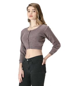 OLD NAVY Gray Cropped Cardigan