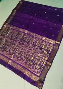 Dark Purple Colour Pure Kanchipattu Saree
