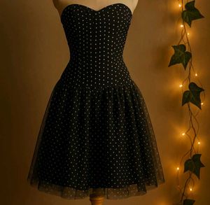 Chic Black Polka Dot Dress