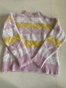 Pastel Argyle Knit Sweater