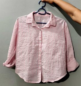 Pink Striped Button-Down Shirt 🩷