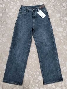 Wide Leg Charcoal Denim Jeans