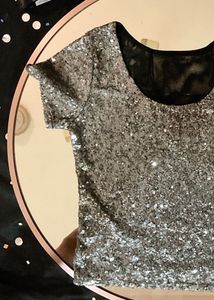 Sequin Embellished Mesh Top🪙