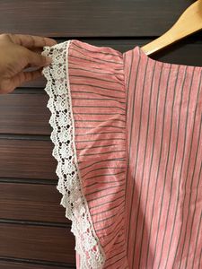 NEW abof Cute Pink Crochet Top