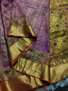 Purple And Gold Bridal Kanchipuram