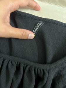 Black Long Sleeve Crop Top Fits S To L