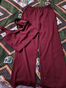 Tokyo Talkies Burgundy Crop Co-ords