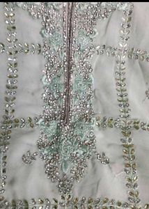 Mint Green Embroidered Kurti Set