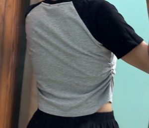 Scrunched Crop Tee