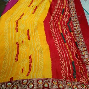 Multi Colour Chunri Print Saree