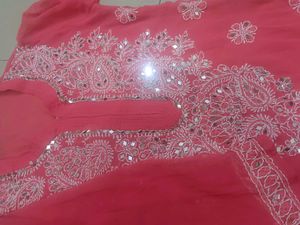 Peach Mirror Kurta Set...❤️🎀