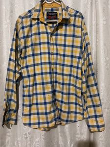 Checked Button-Down Shirt💛🖤💚