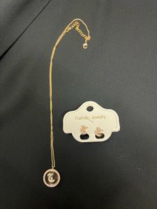 Chain with Locket And Ear Stud