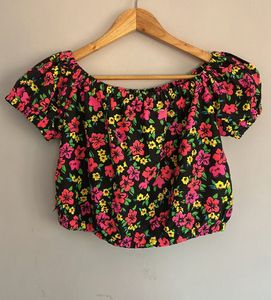 Floral Print Off-Shoulder Top