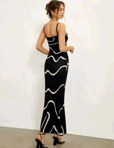 Unique Black Wave Dress