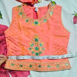 Striped Lehenga Choli Set fix price