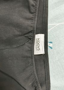 Koovs Black Crop Top
