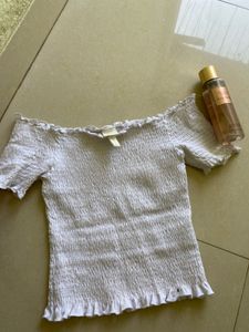 White Off-Shoulder Top