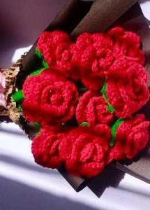 10 PS Crochet Rose Bouquet 🌹💐