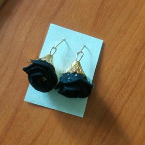 Black Rose Earrings
