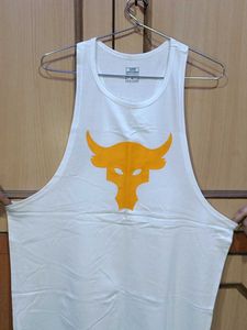 White Graphic Tank Top/ Gym Wear