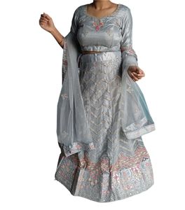Beautiful Grey Lehnga For Party And Wedding