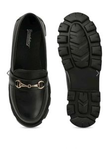 Roadster Black Loafer Shoes