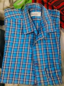 Blue Checkered Casual Shirt