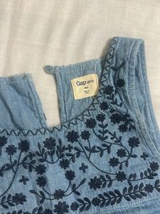 GAP Embroidered Denim Top