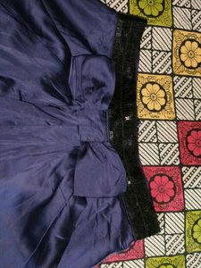 Navy Blue Bow Skirt